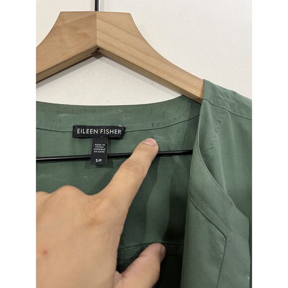 Eileen Fisher Drapey Tencel Blend Jacket S Quiet Luxury Minimalist Scandi Crop - Picture 9 of 15